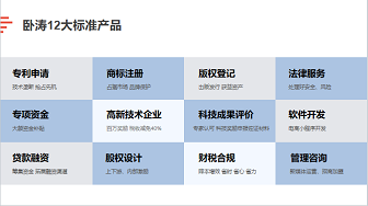 卧涛12大标准产品
